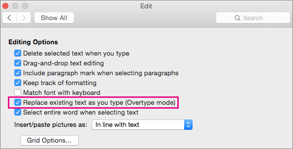 typing in word 2010 for mac is slow